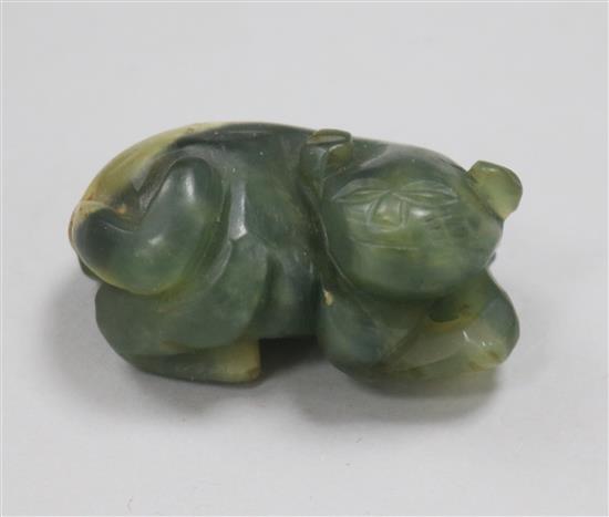 A carved jade figure
